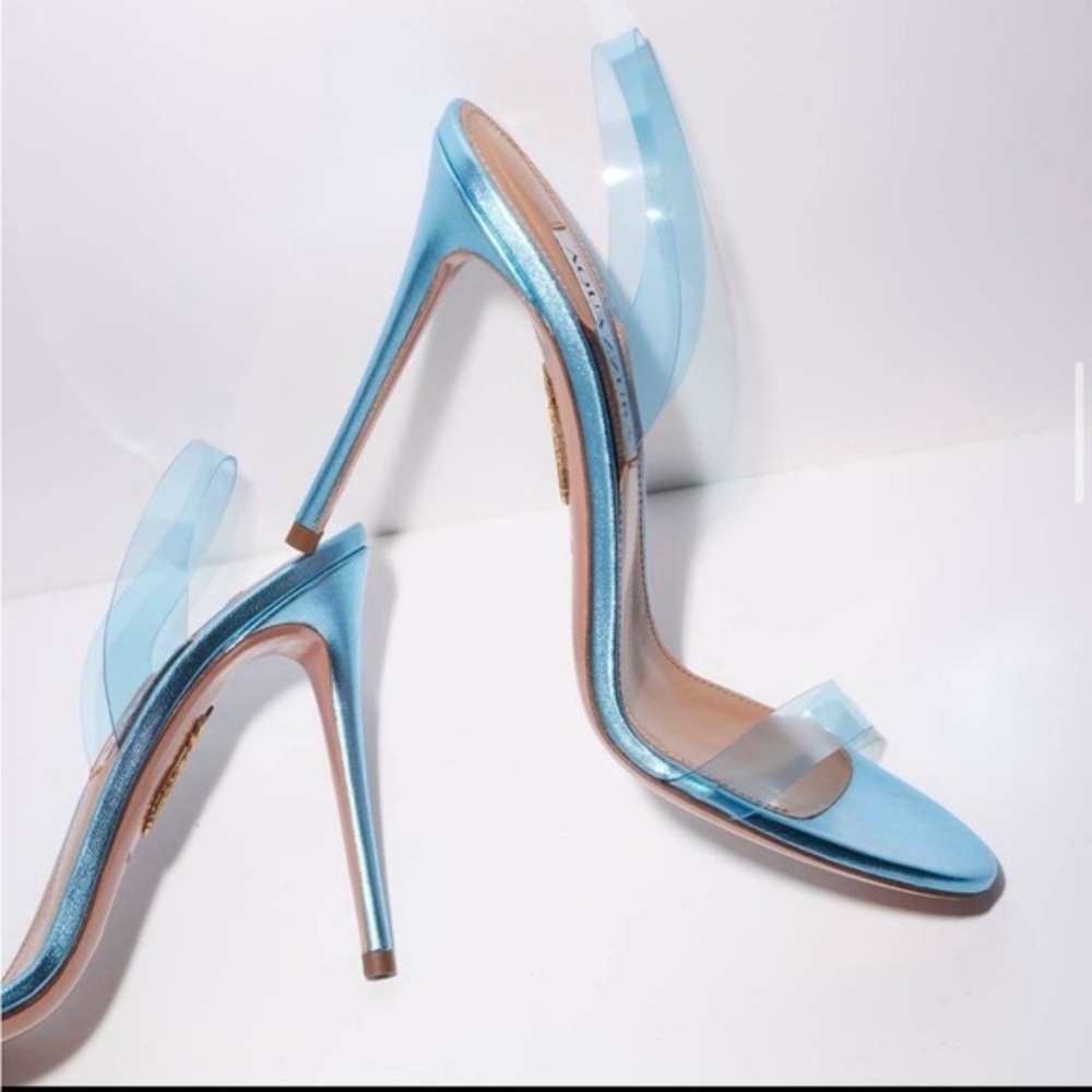 Aquazzura - So Nude PVC Slingback Sandals Ice - 37 (7) - New in Box - Picture 9 of 16